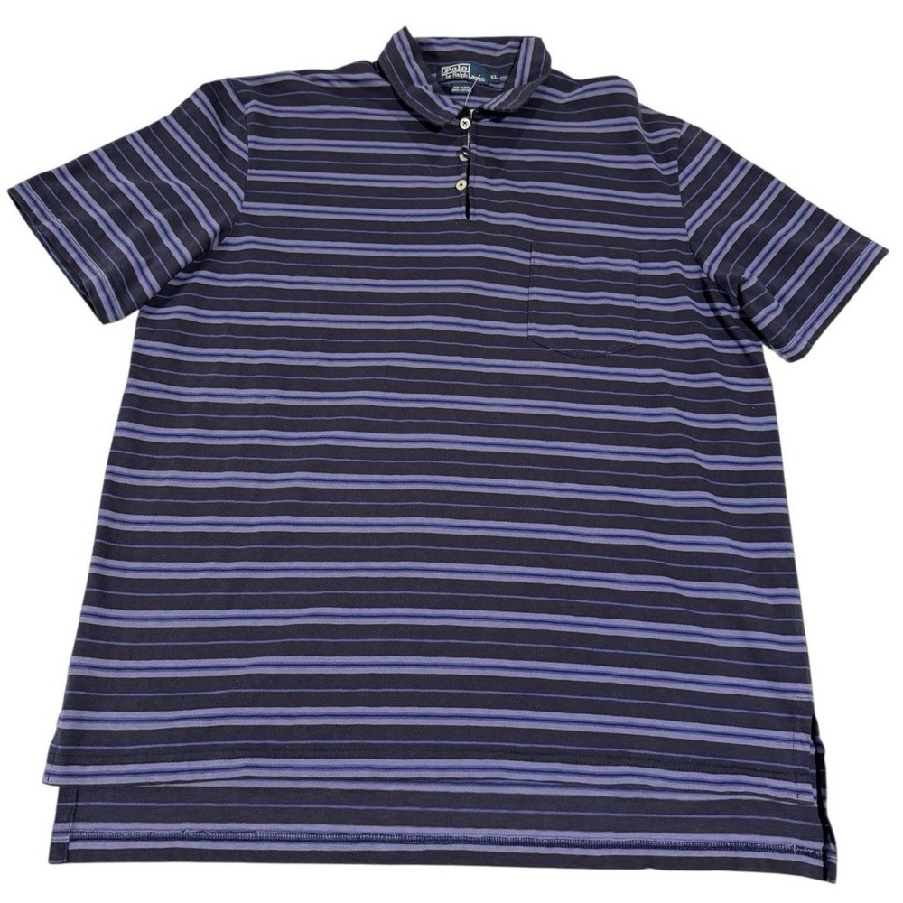 NWT Vintage Polo by Ralph Lauren Men's Striped Classic Fit Polo Shirt XL